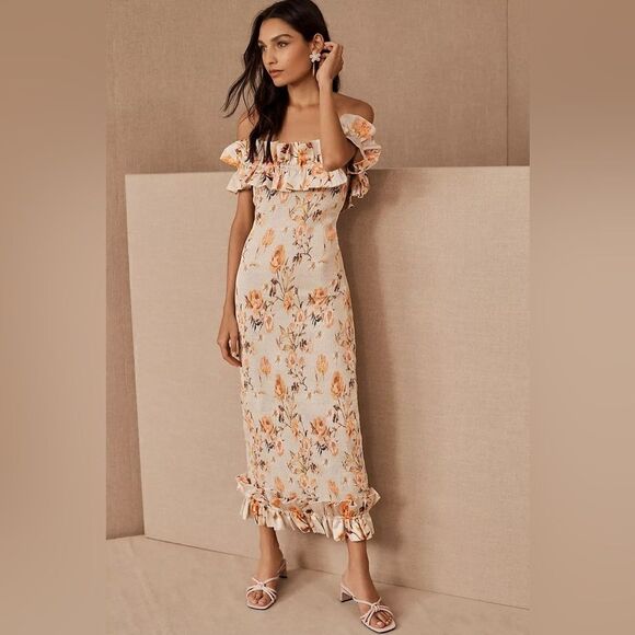 BHLDN The Lilac Dress in Cedar Rose Print/ size 4 - Picture 1 of 7